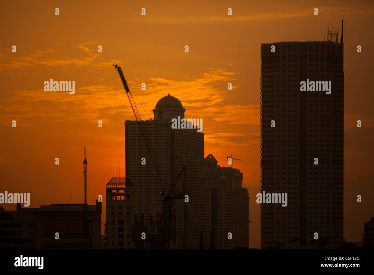 Bauarbeiten in Bangkok, Thailand Stockfoto