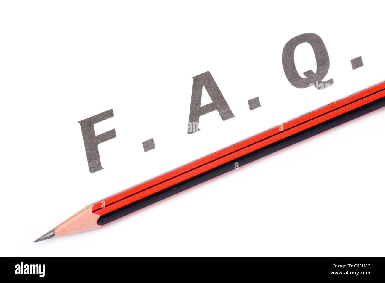 Häufig gestellte Fragen, Konzept der FAQ Stockfoto