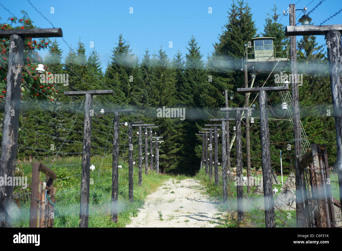 Bucina - Buchwald - Grenze Tschechien-Deutschland - Eisernen Vorhang aus der Zeit des Kalten Krieges - Böhmerwald - Bayerischer wald Stockfoto