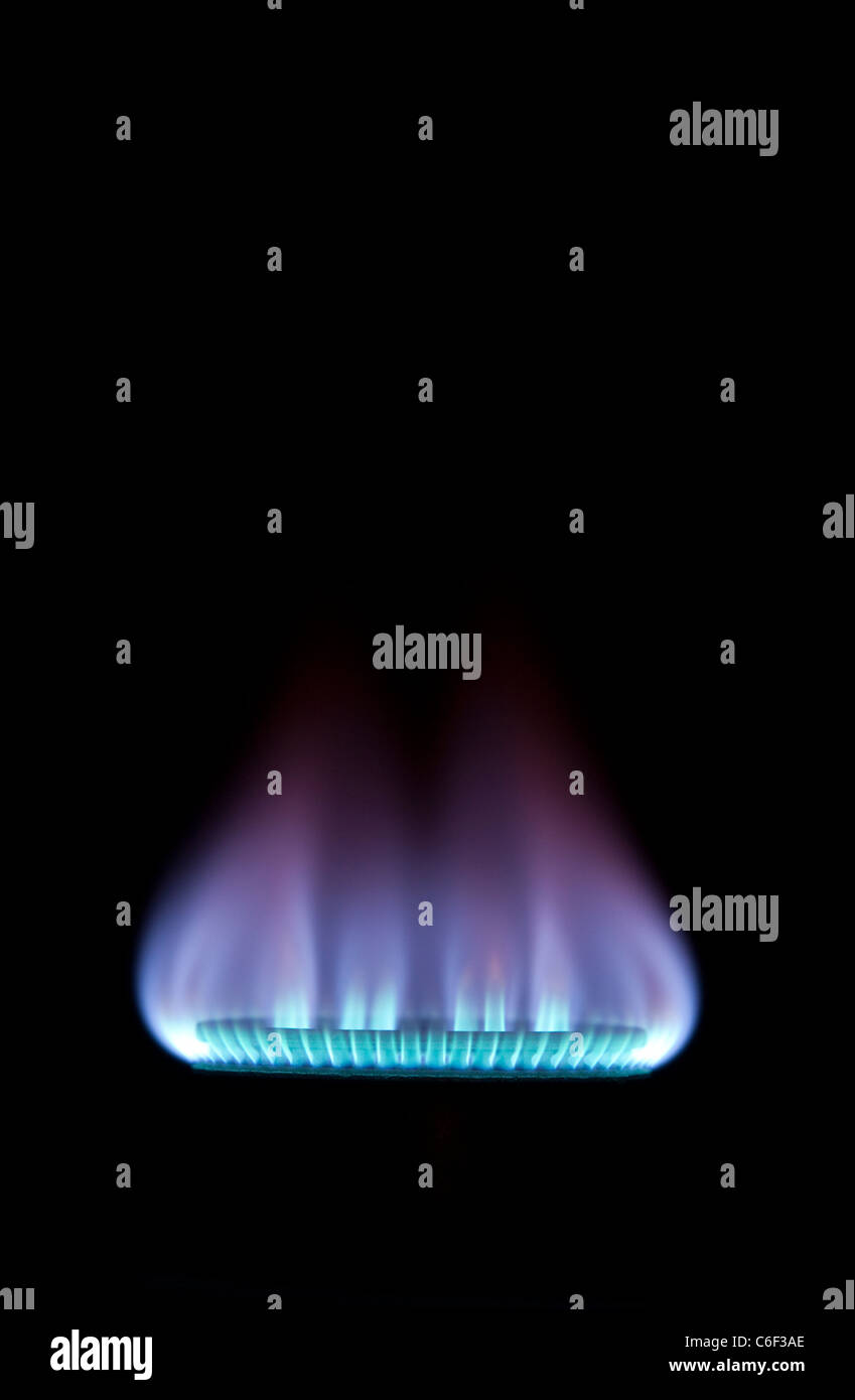 Erdgas-Flamme Stockfoto