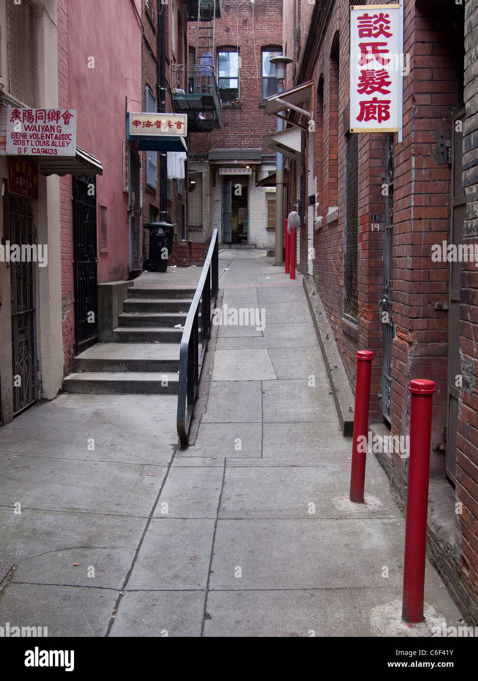 Gasse, Chinatown, San Francisco Stockfoto