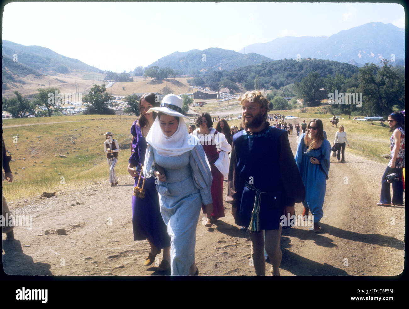 kostümierten Parade Renaissance Vergnügen Faire Southern California Hippies der 1970er Jahre Stockfoto