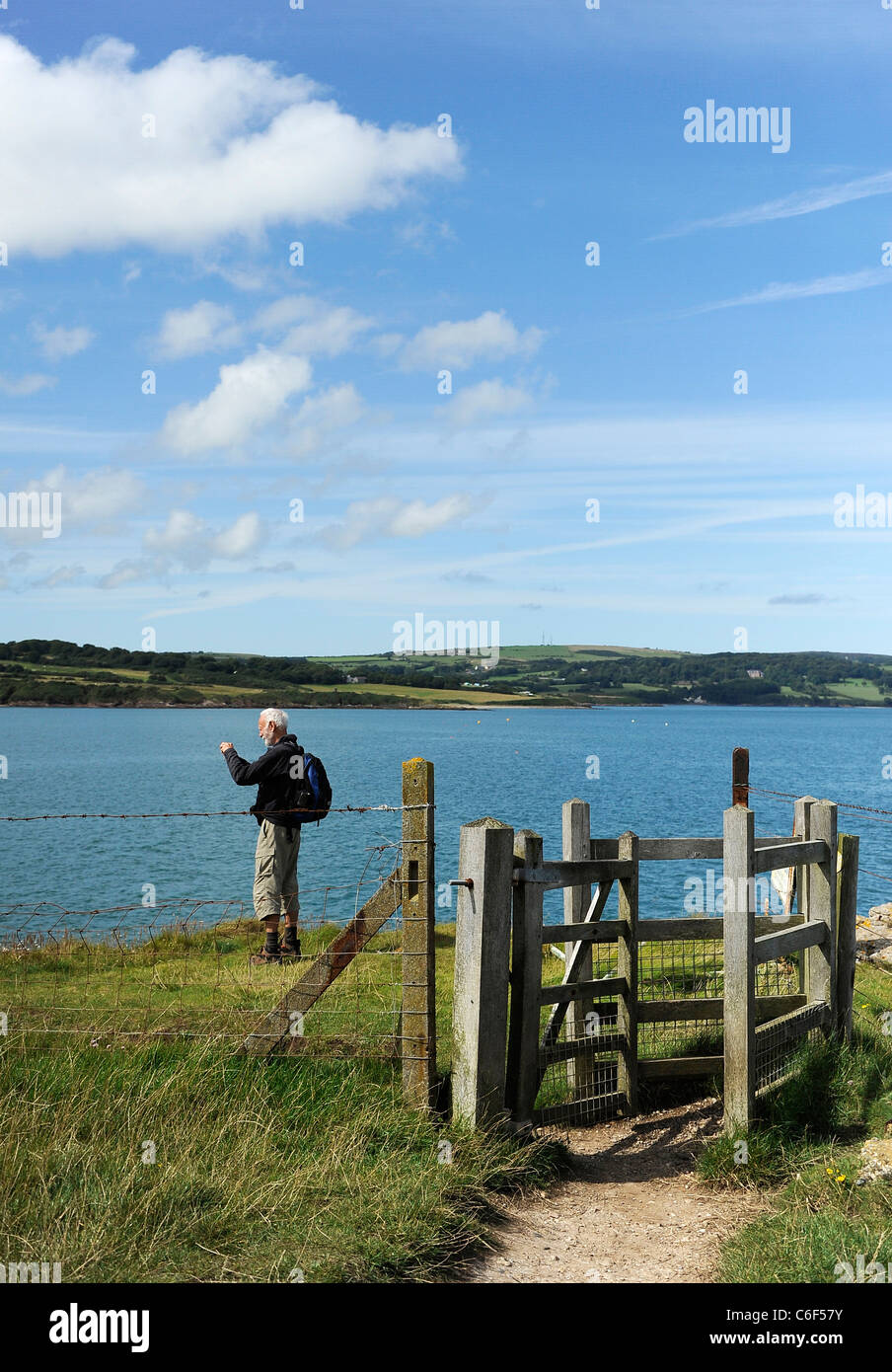 Rambler in Anglesey fotografiert schöne Küsten Szene Stockfoto