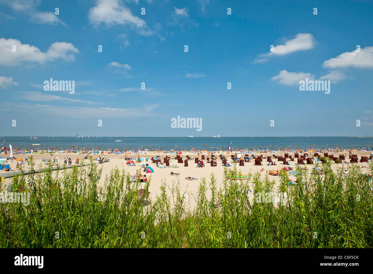 Sandstrand am Ostsee, Swinoujscie, Polen Stockfoto