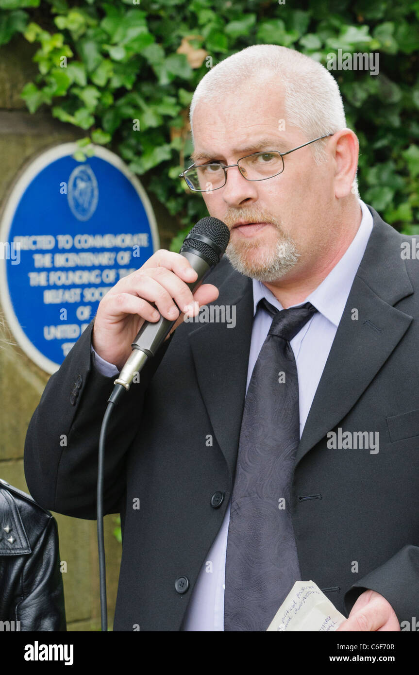 Martin Og Meehan spricht wie RNU Gedenken der United Irishmen 1798 Stockfoto