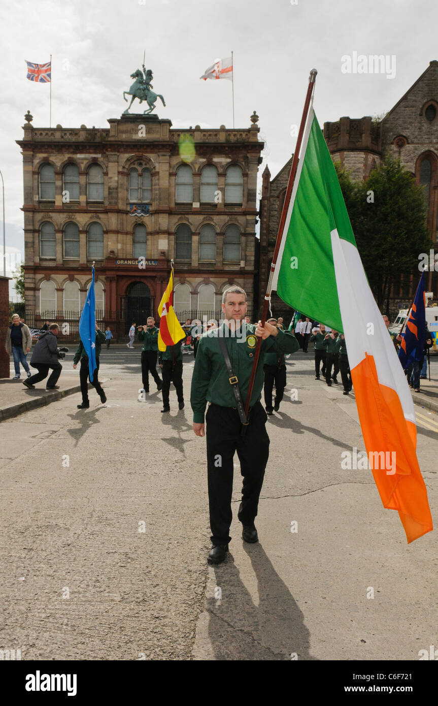 RNU Gedenken der United Irishmen 1798 außerhalb Clifton Street Orange Hall, Belfast, Nordirland Stockfoto