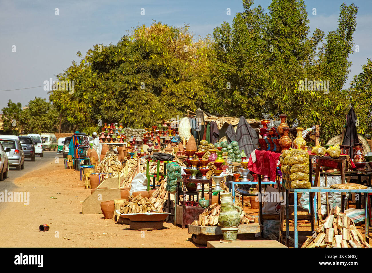 Straßenhändler, Omdurman, Nord-Sudan, Afrika Stockfoto