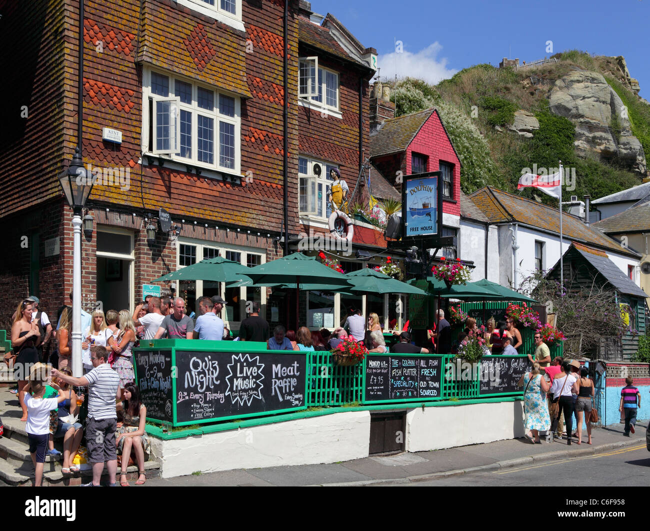 Delphin Pub, Altstadt von Hastings, East Sussex, England, UK, GB Stockfoto