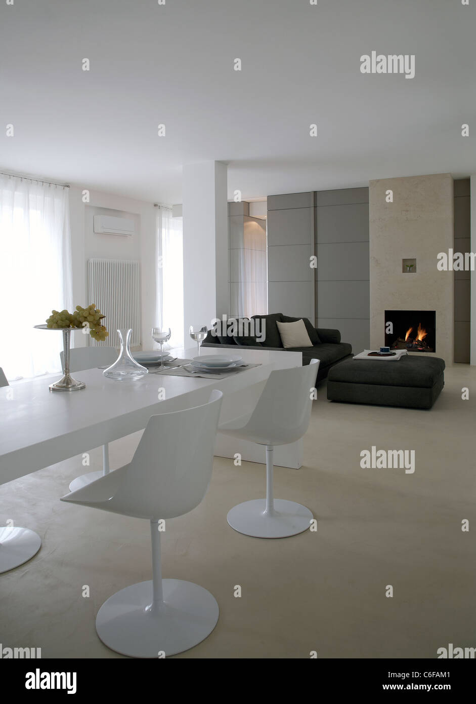 Wohnzimmer in einer Dekoration in einem modernen Haus Stockfoto