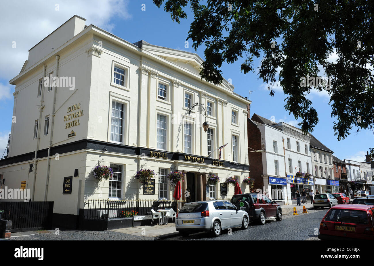 Das Royal Victoria Hotel in St.-Marien-Straße Newport Shropshire England Uk Stockfoto