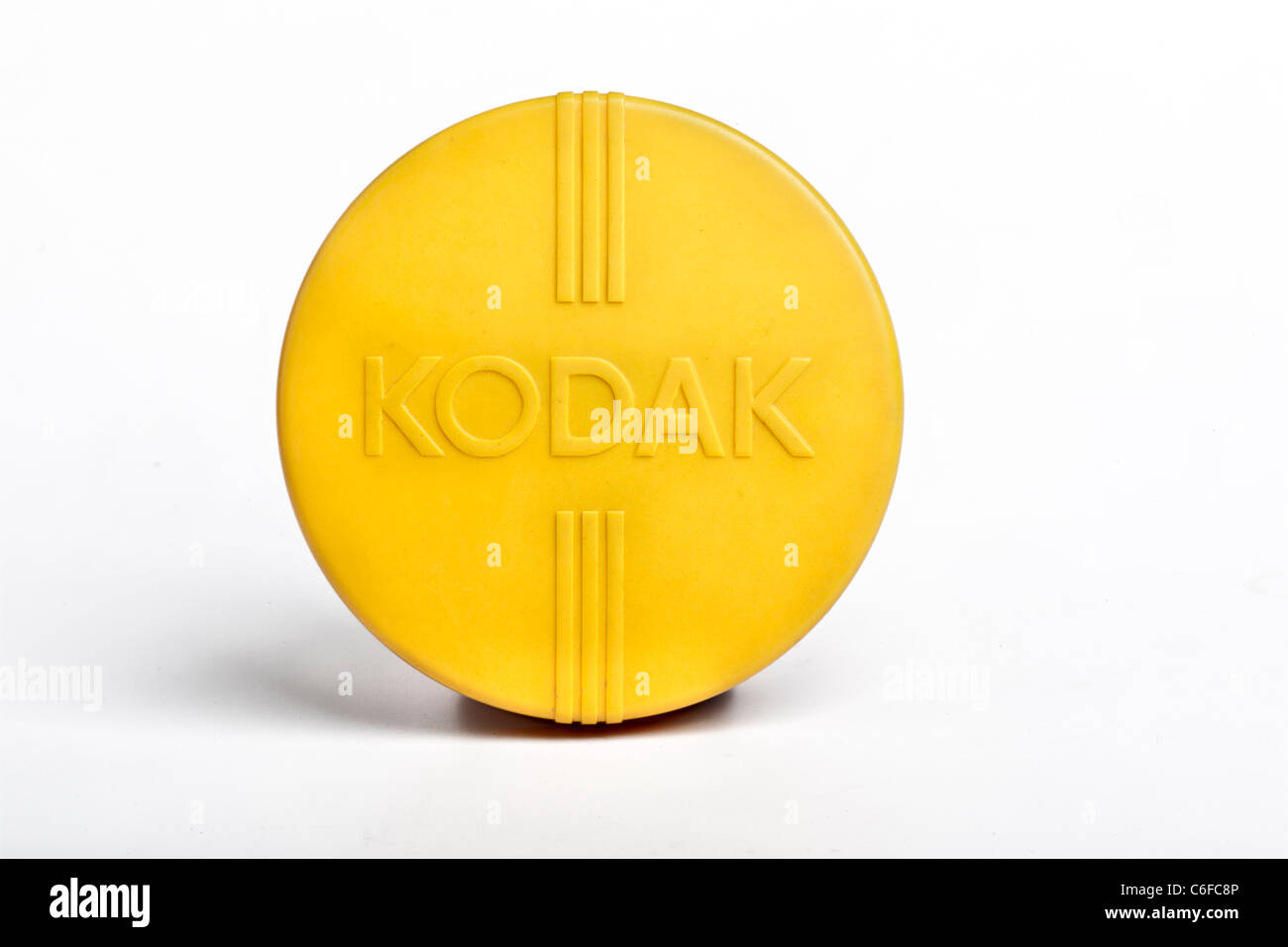 Kunststoff-Box mit Kodak-Logo aus den 1950er Jahren Stockfoto