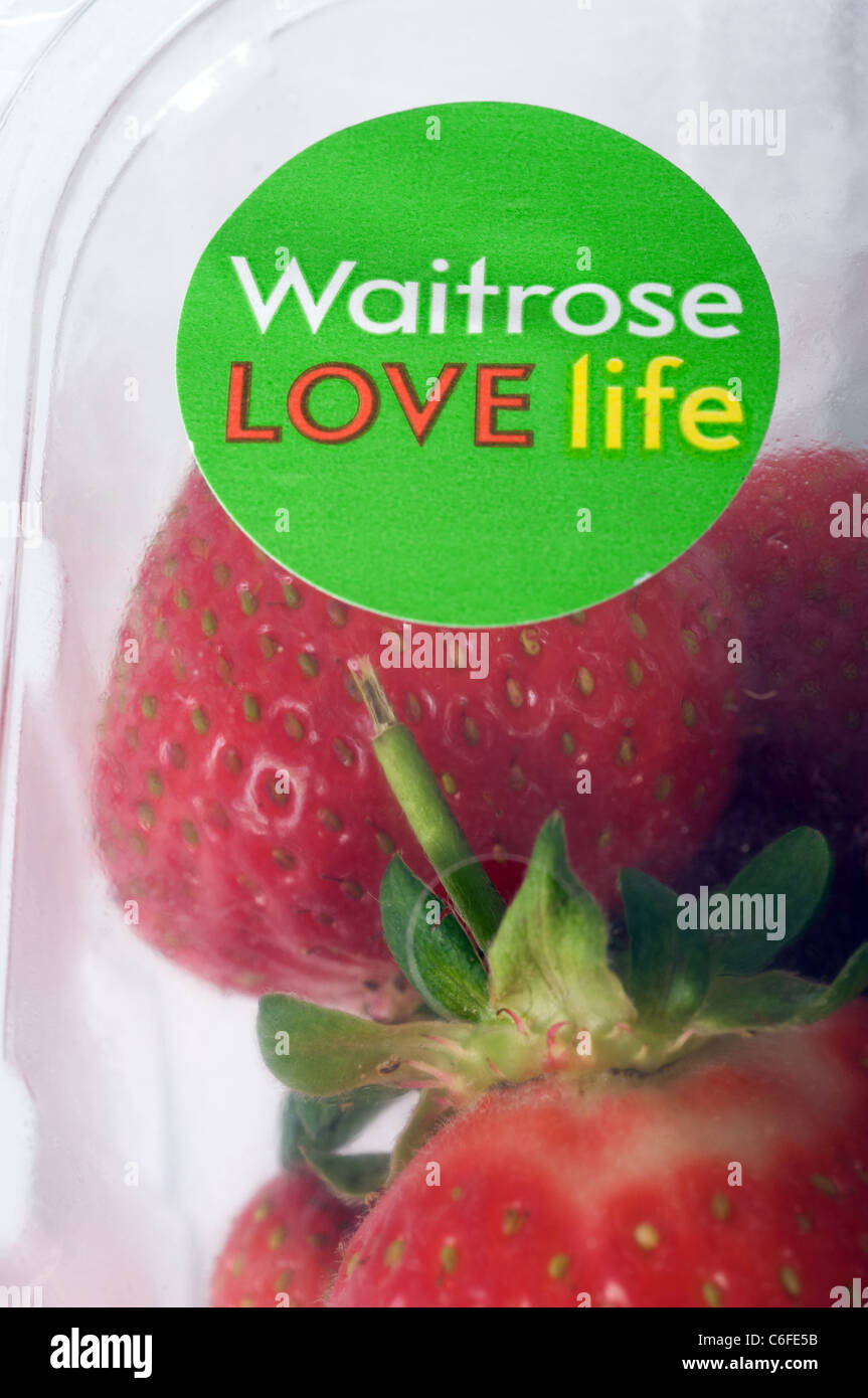 Wesentlichen Waitrose britischen Erdbeeren Stockfoto