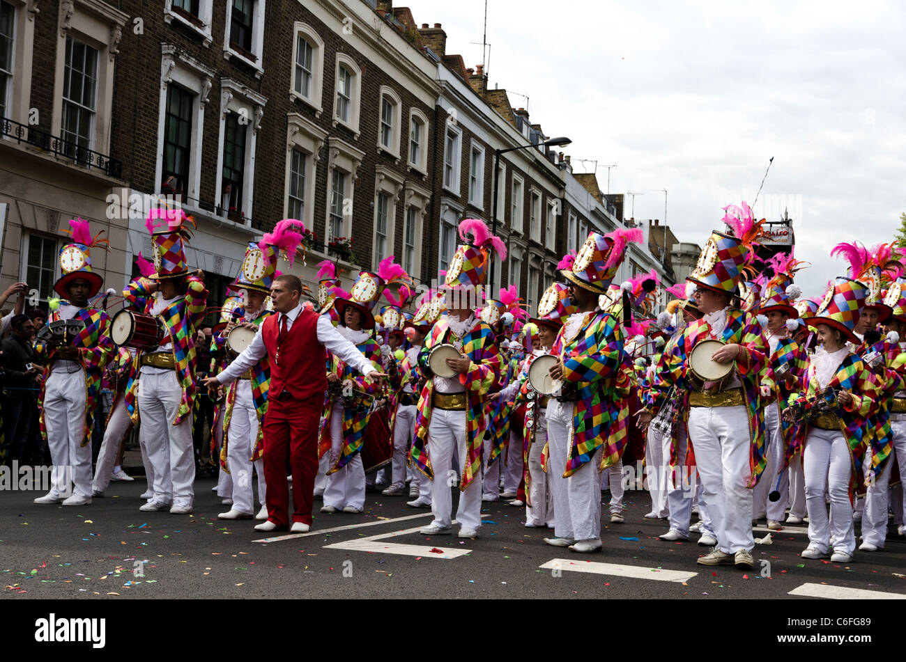 Band spielt auf Notting Hill Carnival London 2011 England Great Britain UK Stockfoto