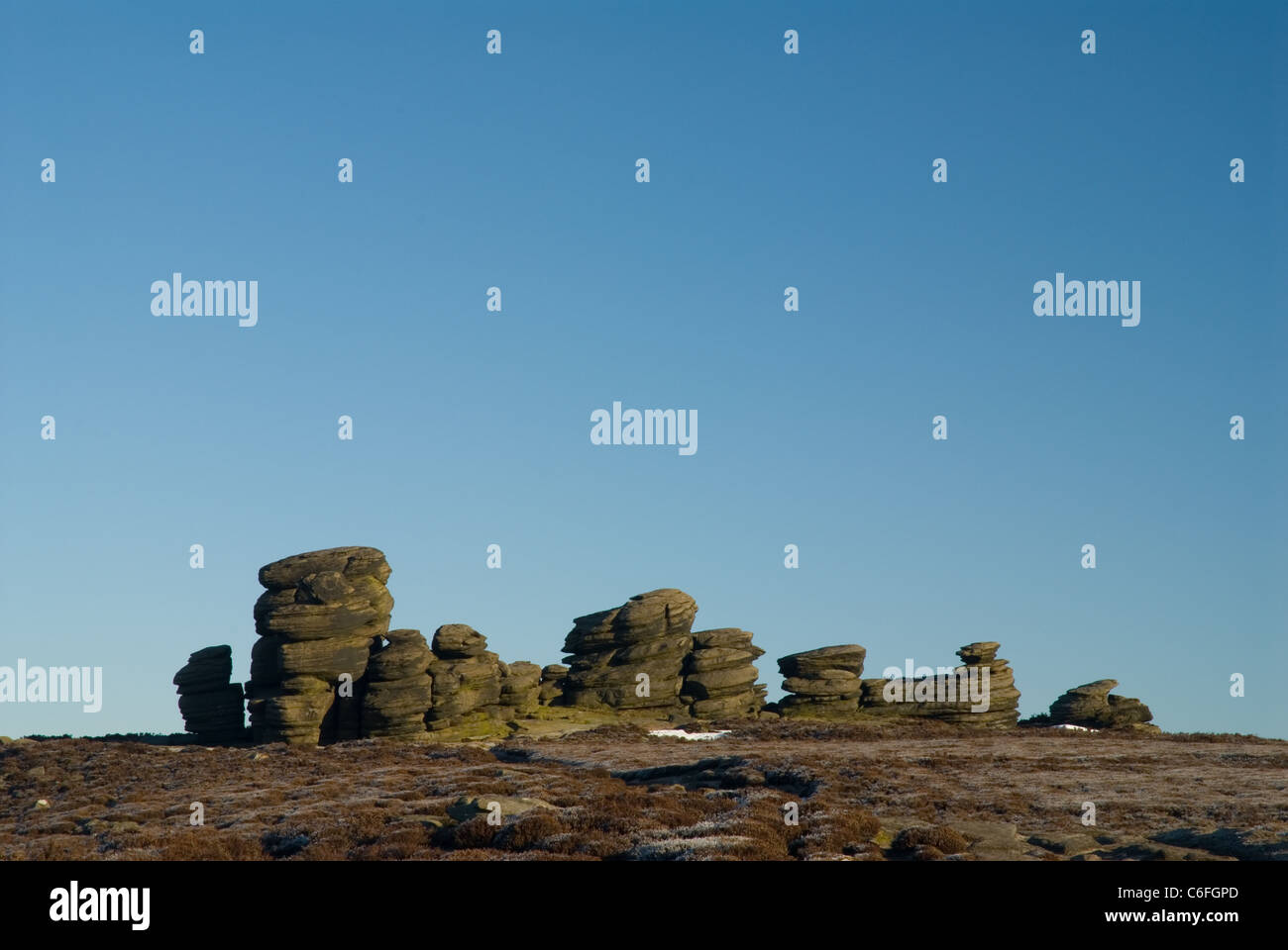 Ladybower Vorratsbehälter und Derwent Valley von Derwent Kante Stockfoto