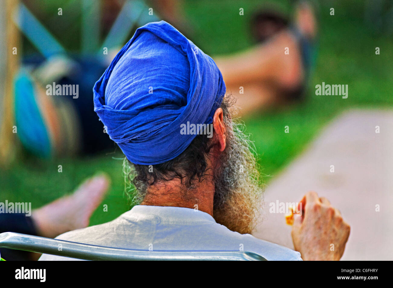 Sikh Turban Hut Mann Volkes Stockfoto