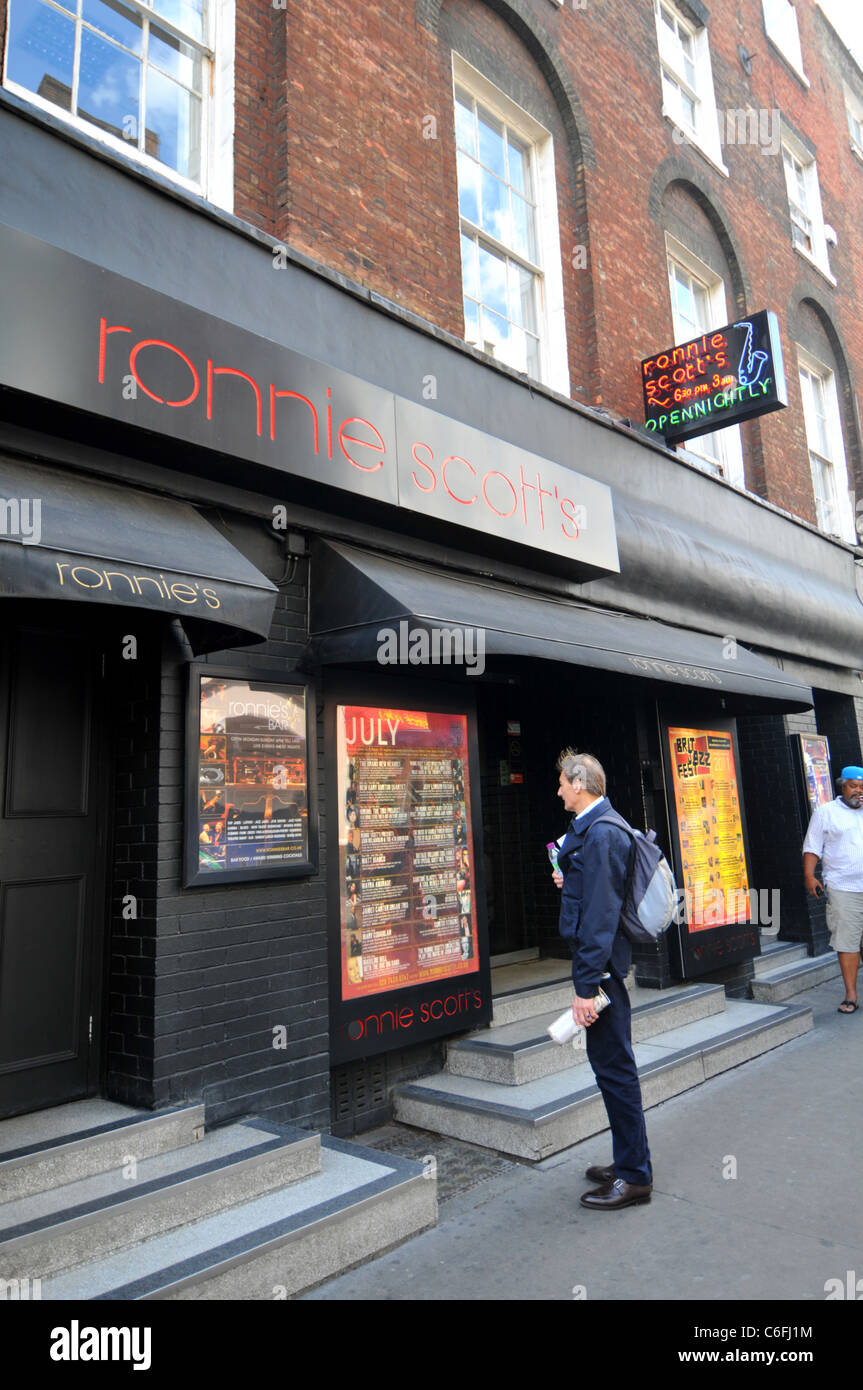 Ronnie Scotts Jazz-Club, Frith Street, Soho, London, England, UK