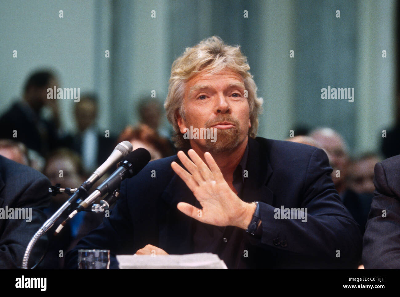 Richard Branson, Vorsitzender der Virgin Atlantic Airways in Washington, DC. Stockfoto