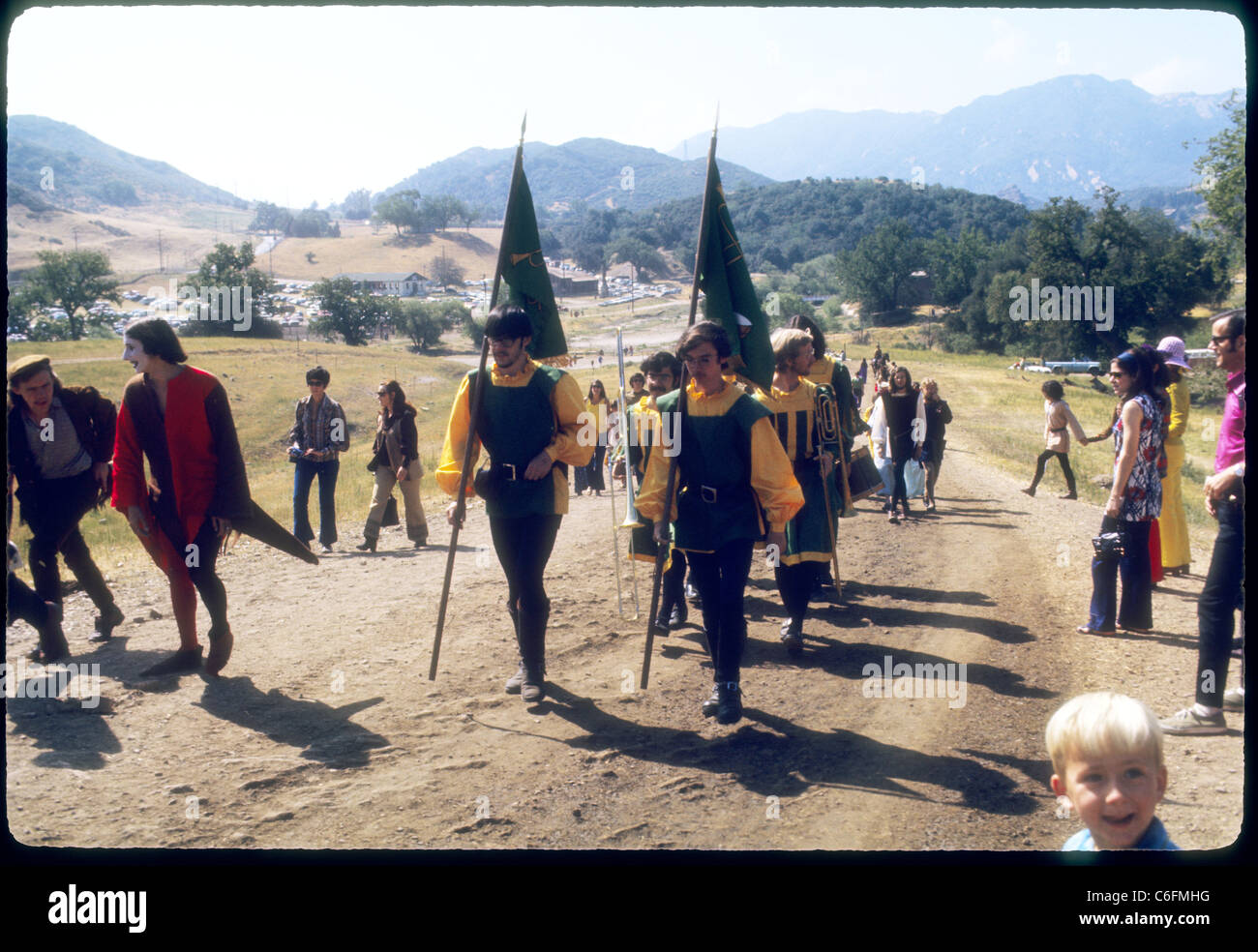 kostümierten Parade Renaissance Vergnügen Faire Southern California Hippies der 1970er Jahre Stockfoto