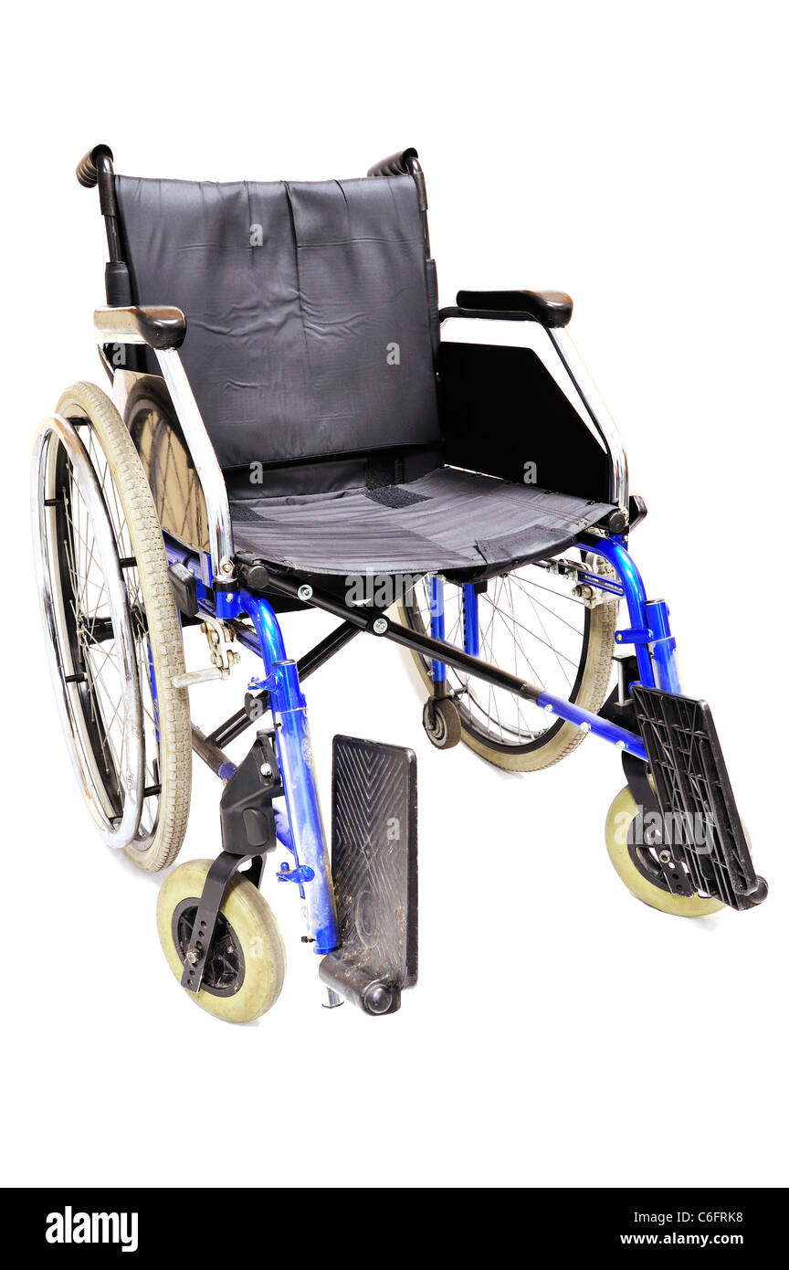 Rollstuhl auf weiße, medizinische Geräte Stockfoto