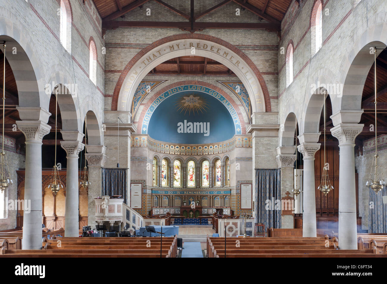 All Souls Church Interieur. Eastbourne, East Sussex, England, UK Stockfoto