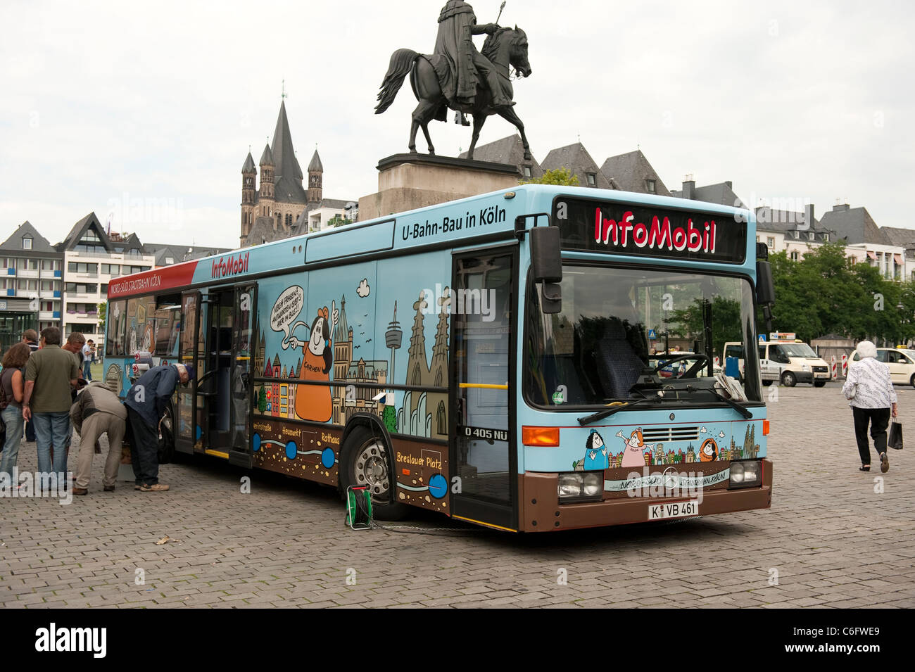 Infomobil Information Bus Köln Köln Deutschland Europa Stockfoto