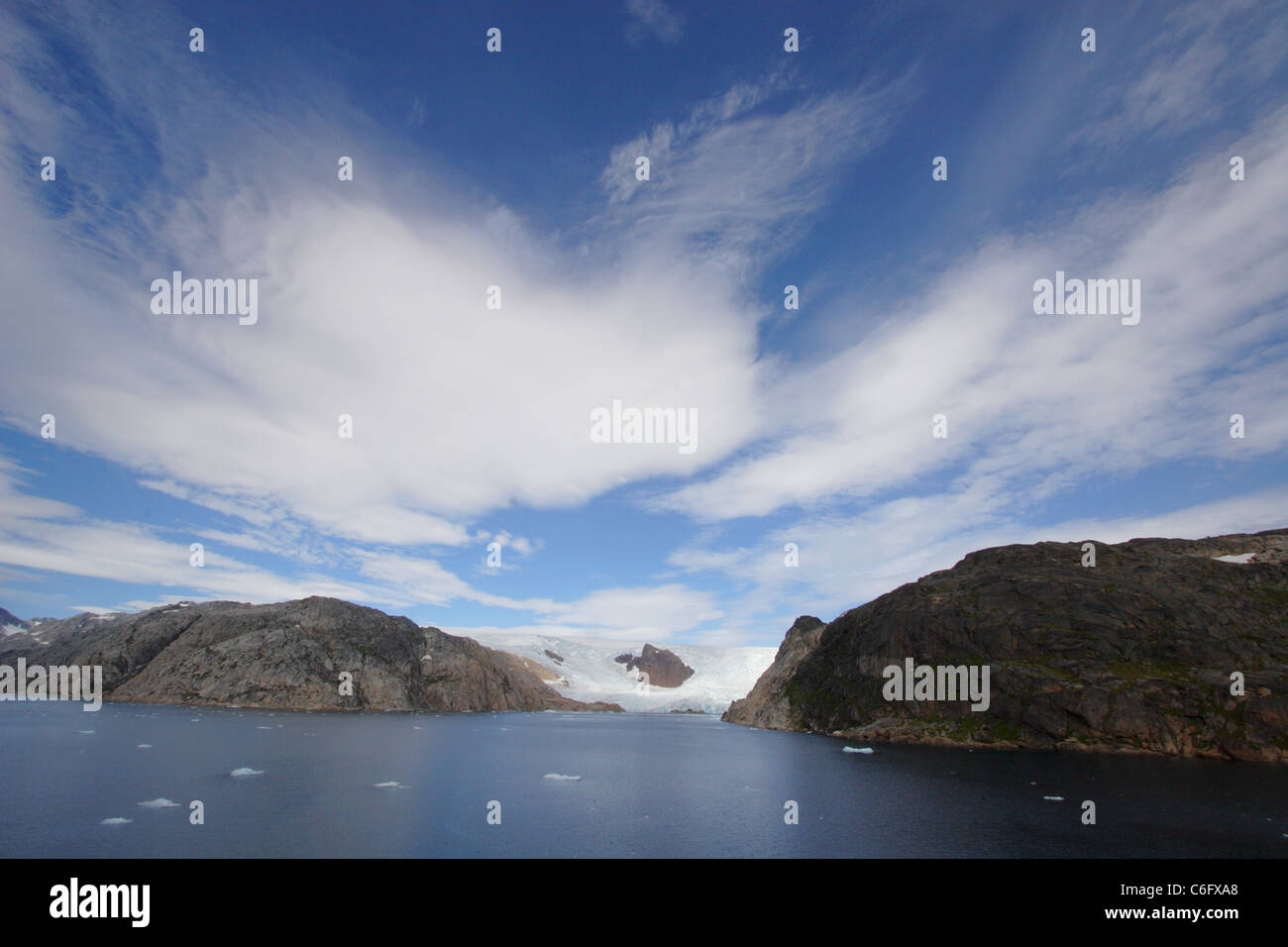 Gletscher im Prinz-Christian-Sund, Grönland Stockfoto