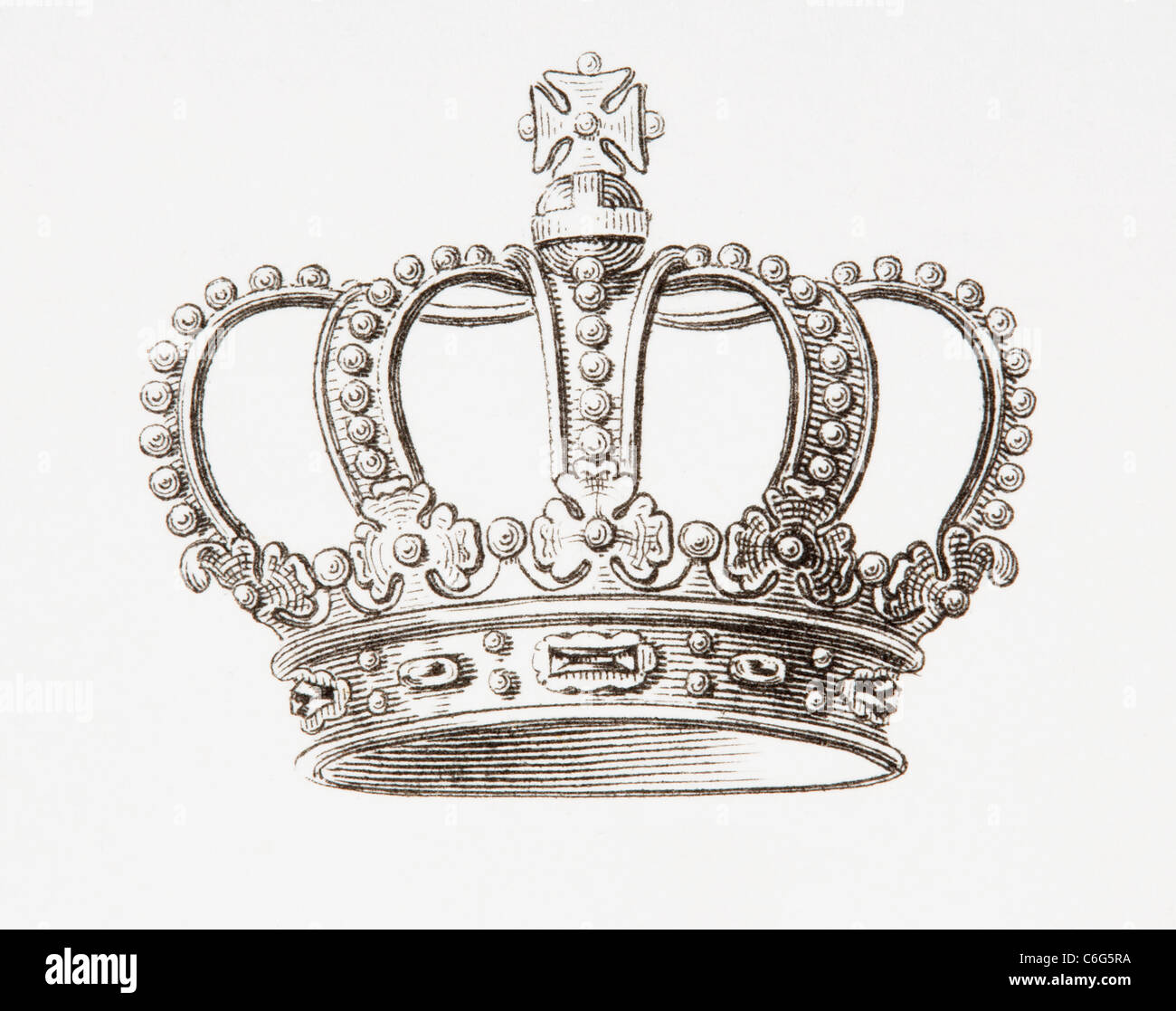 Krone des Königreichs der Niederlande. Stockfoto