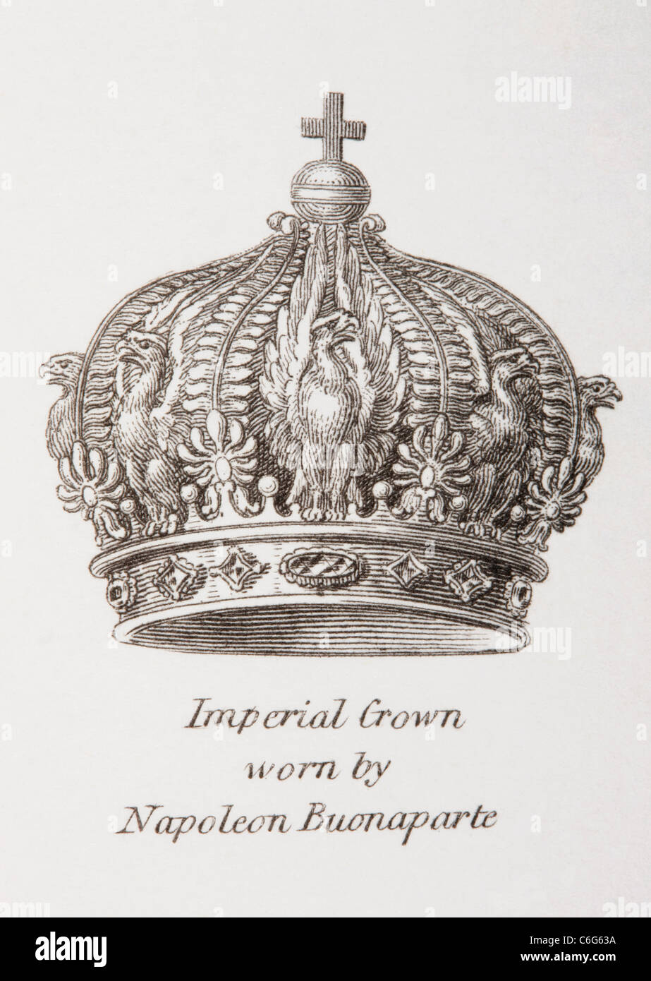 Kaiserkrone getragen von Napoleon Bonaparte Stockfoto