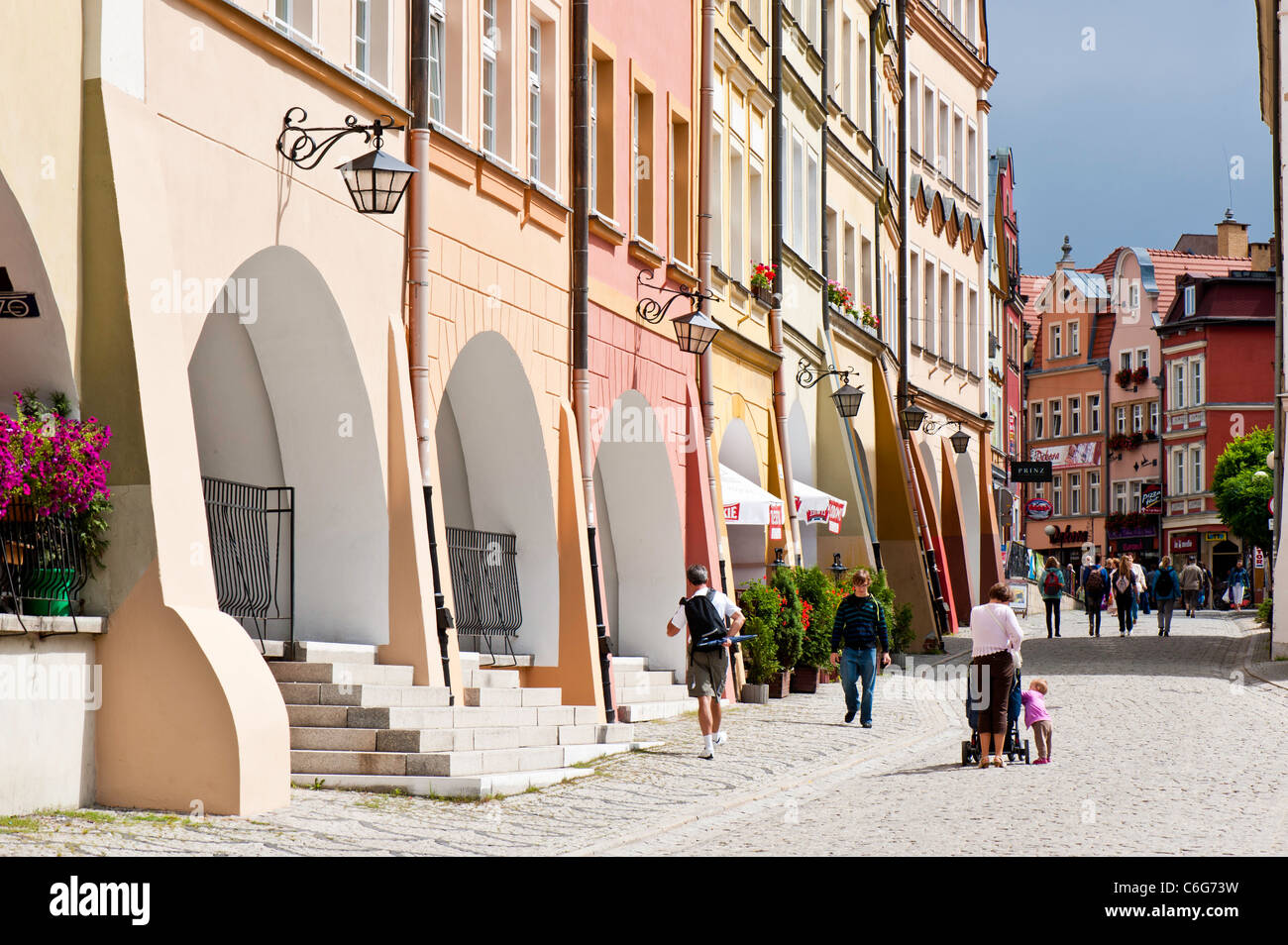 Altstadt von Jelenia Gora, Niederschlesien, Polen Stockfoto