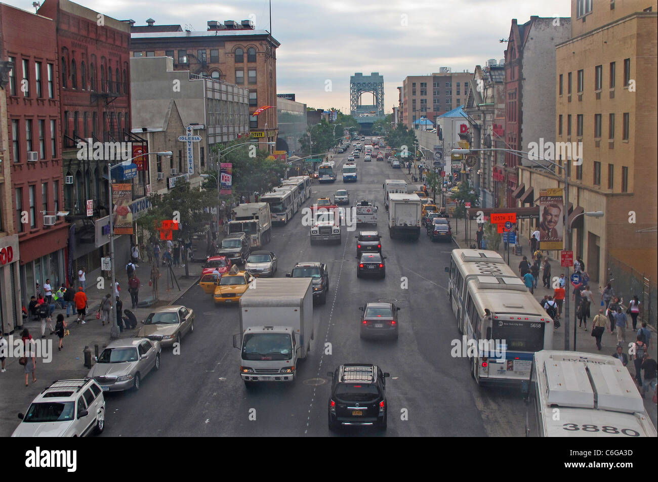 125th Street in Harlem New York City Stockfoto