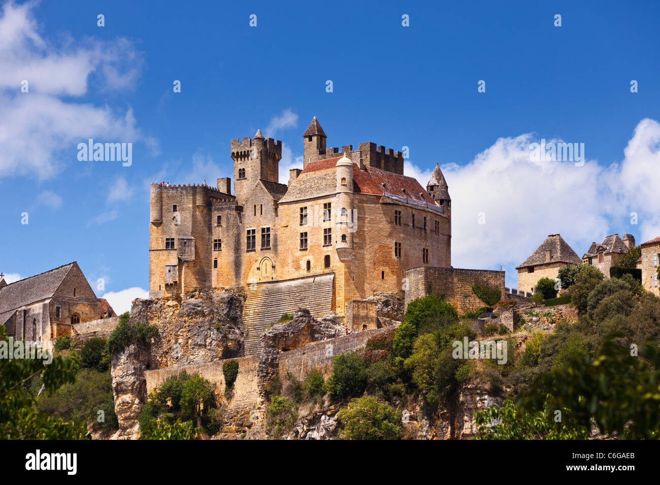 Castle, Frankreich - das berühmte Schloss in Beynac et Cazenac, Dordogne, Frankreich, Europa Stockfoto