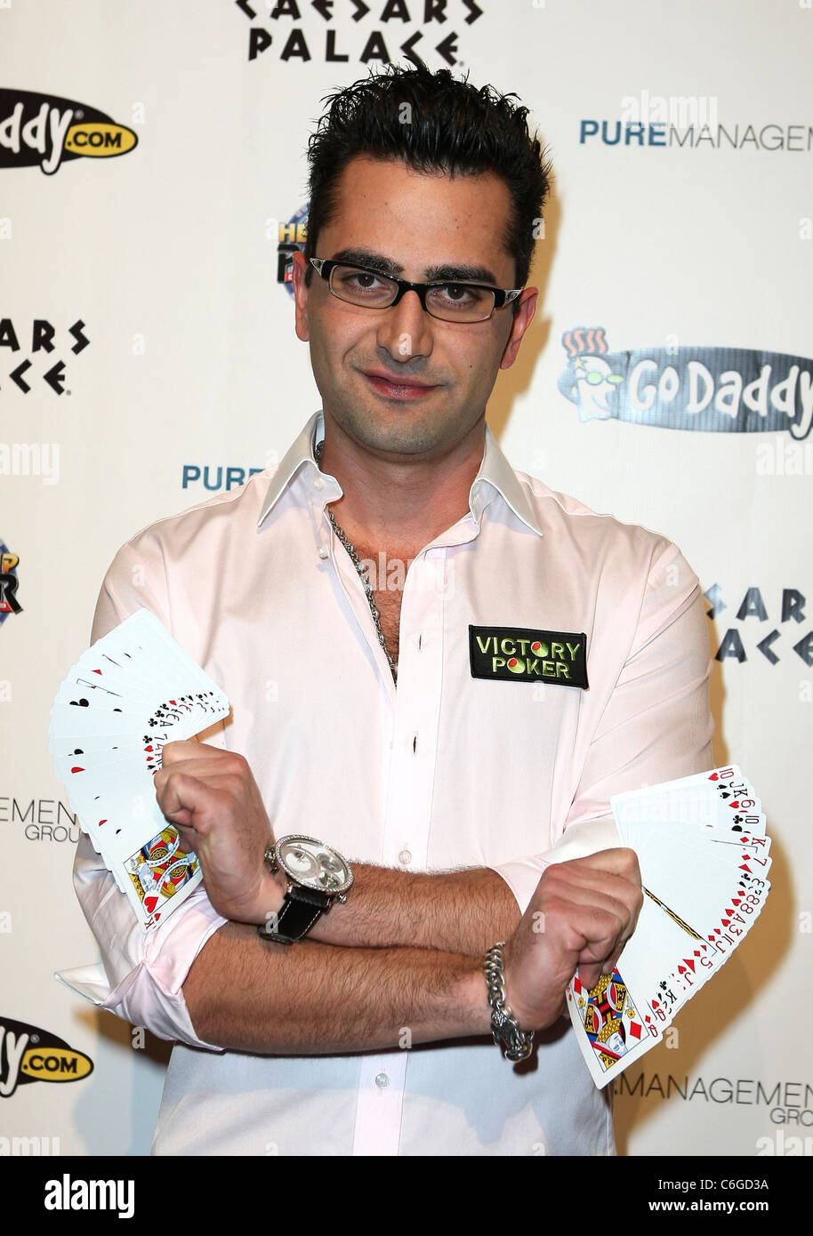 Antonio Esfandiari 6th Annual National Heads-Up Poker Championship präsentiert von GODADDY.COM am reinen Nachtklub auf dem Caesars Stockfoto