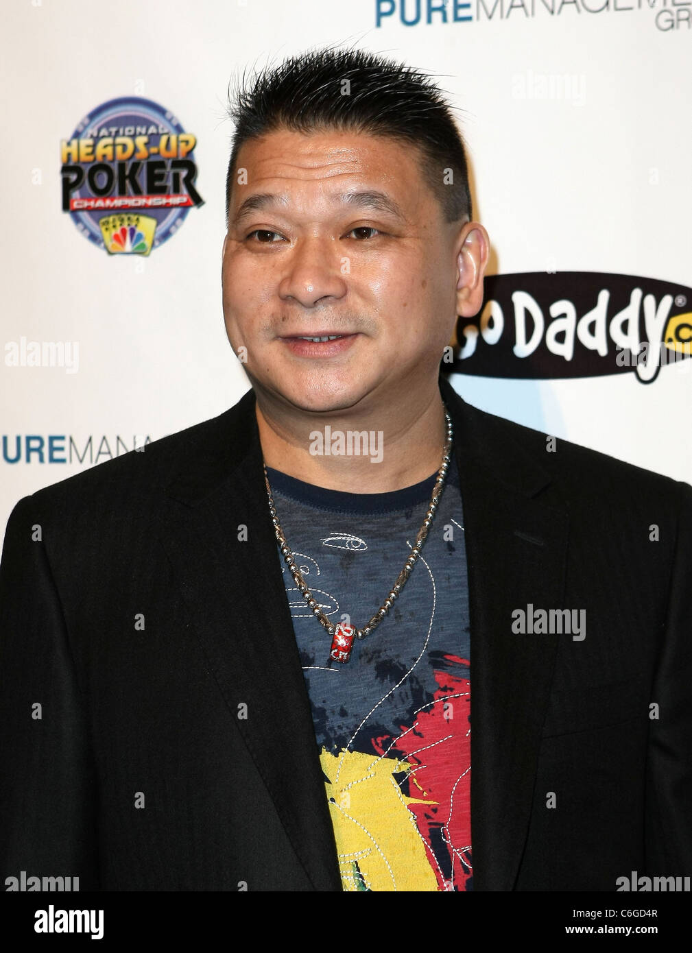 Johnny Chan 6th Annual National Heads-Up Poker Championship präsentiert von GODADDY.COM bei Pure Nightclub im Caesars Palace Stockfoto