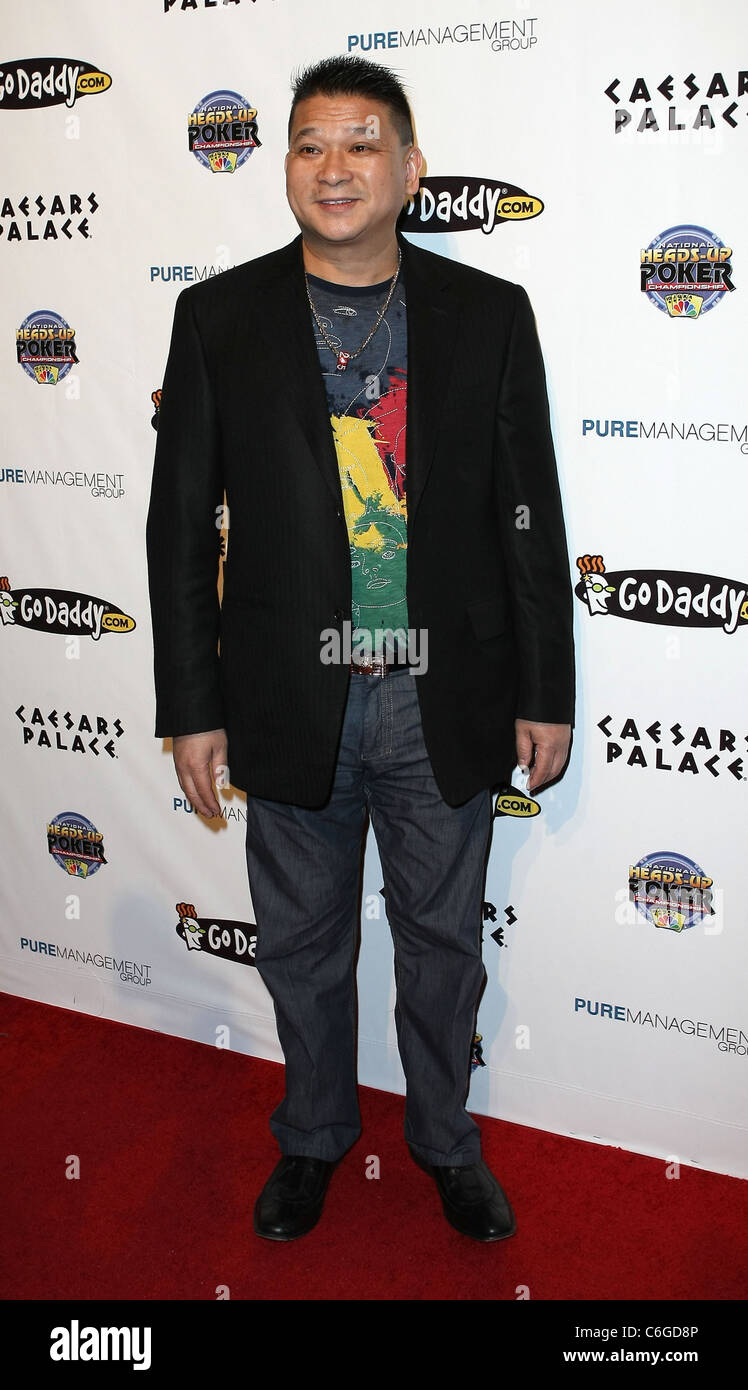 Johnny Chan 6th Annual National Heads-Up Poker Championship präsentiert von GODADDY.COM bei Pure Nightclub im Caesars Palace Stockfoto
