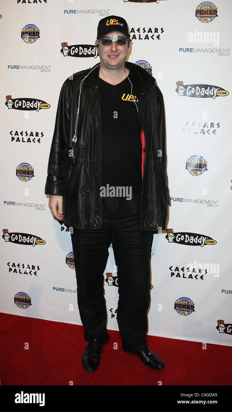 Phil Hellmuth 6th Annual National Heads-Up Poker Championship präsentiert von GODADDY.COM bei Pure Nightclub im Caesars Palace Stockfoto