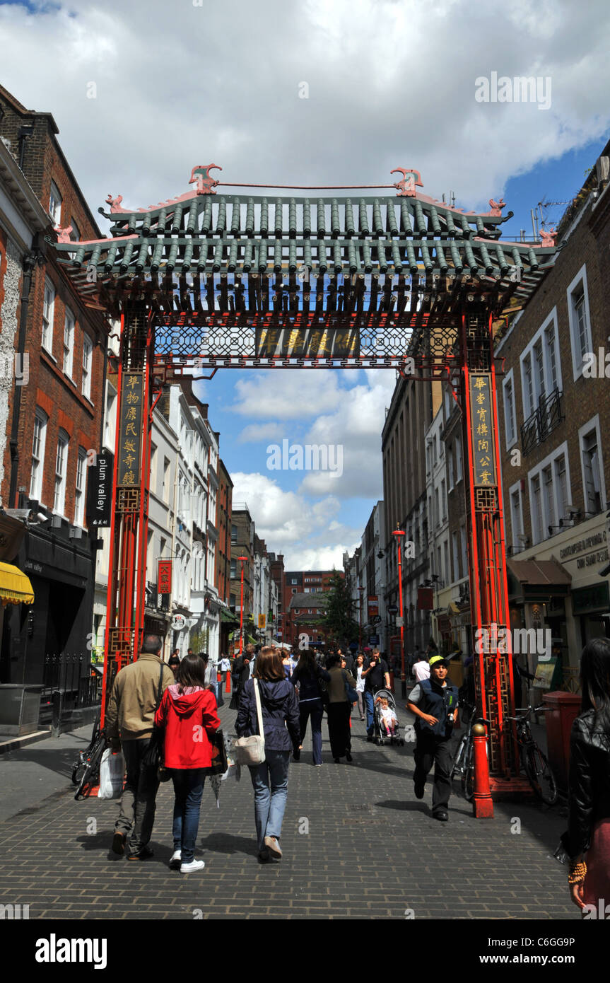 Chinatown, London, Chinatown, Gerrard Street, London, England, UK Stockfoto