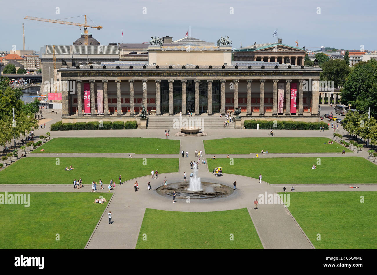 Altes Museum und Lustgarten Park, Antikensammlung Gebäude, Museumsinsel, UNESCO-Weltkulturerbe, Berlin, Deutschland, Europa Stockfoto