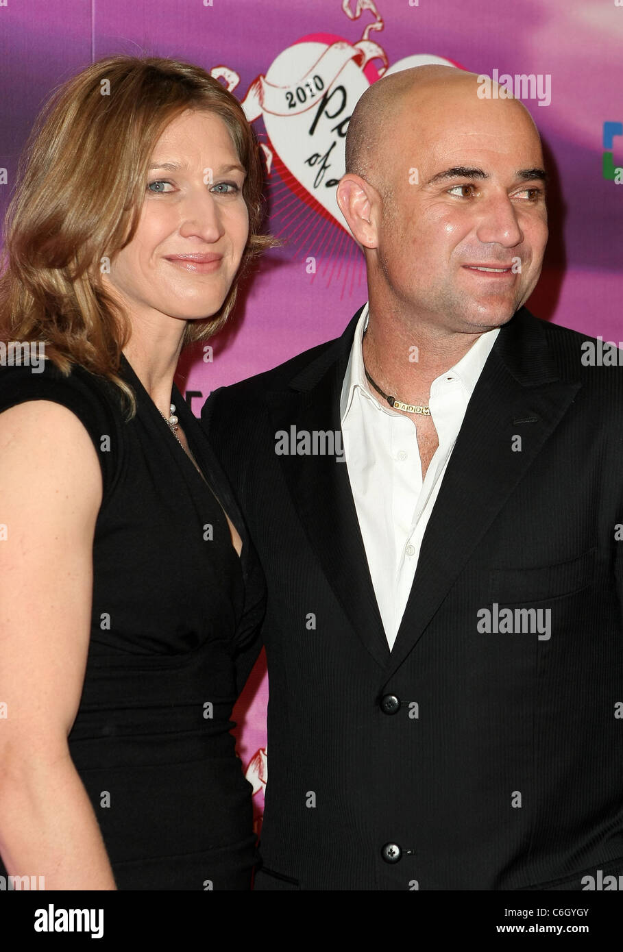 Steffi Graf und Andre Agassi Keep Gedächtnis lebendig die Macht der Liebe Gala zugunsten der Cleveland Clinic Lou Ruvo Center for Brain Stockfoto