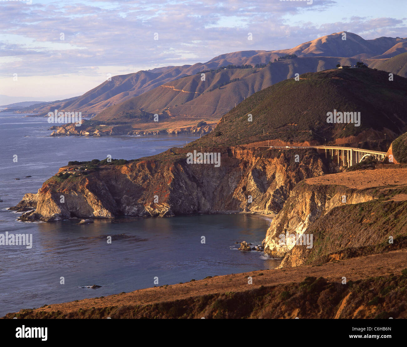 Küsten Blick vom Pacific Highway 1, Big Sur, Kalifornien, Vereinigte Staaten von Amerika Stockfoto