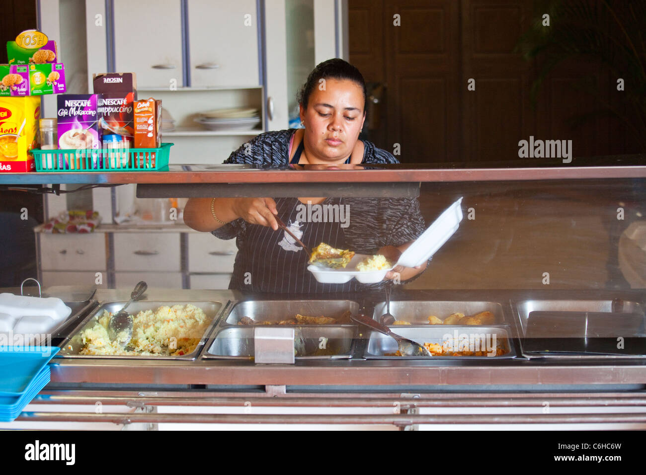 Lokalen Restaurant in San Salvador, El Salvador Stockfoto