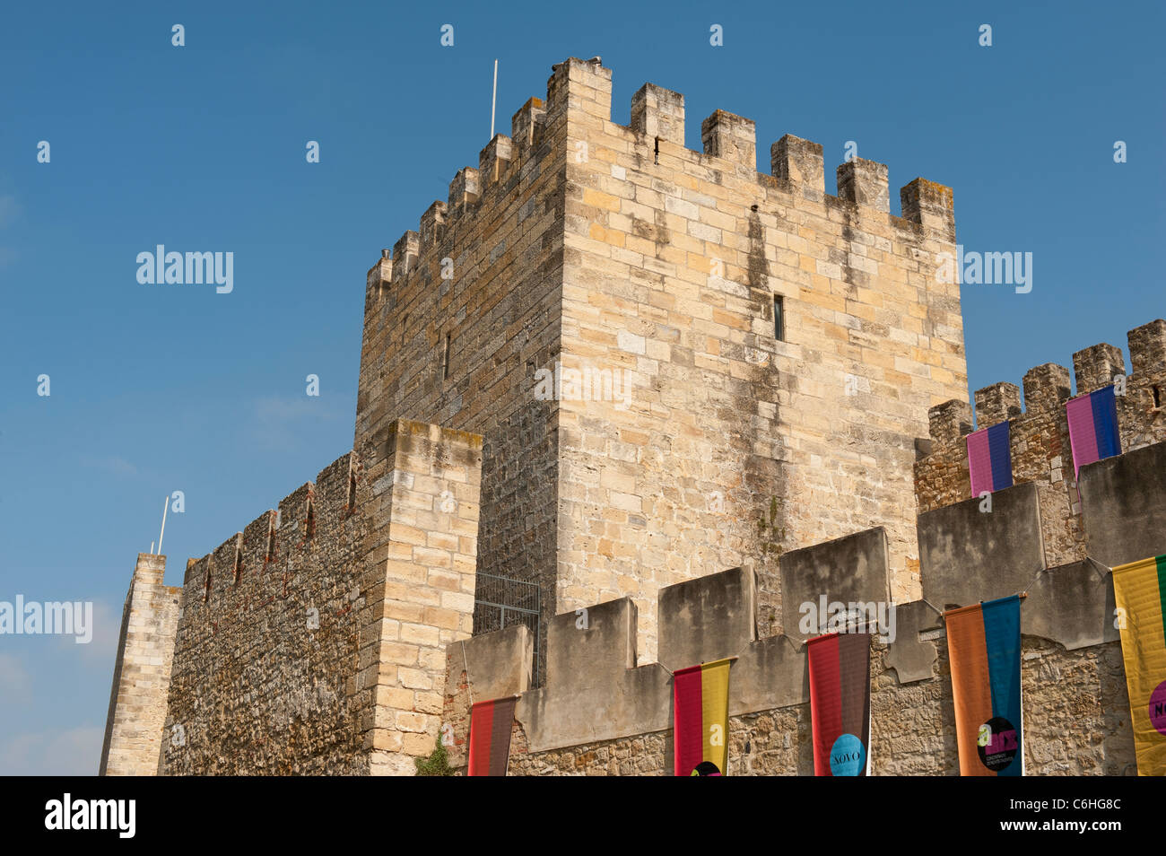 Burg Castelo de São Jorge, Alfama Viertel, Lissabon, Portugal Stockfoto