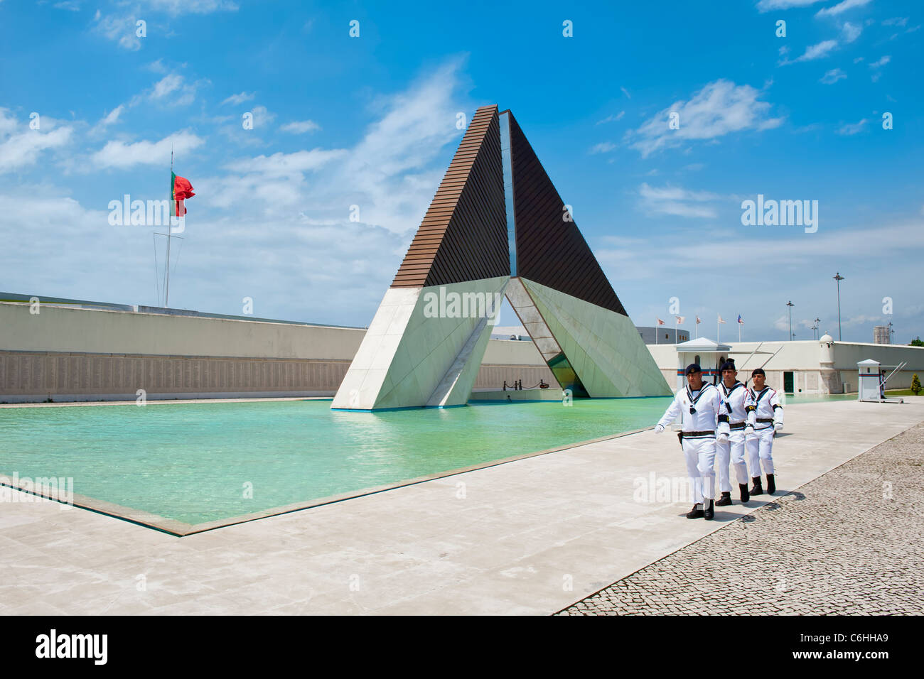 Belem War Memorial, die Wachablösung, Stadtteil Belem, Lissabon, Portugal Stockfoto