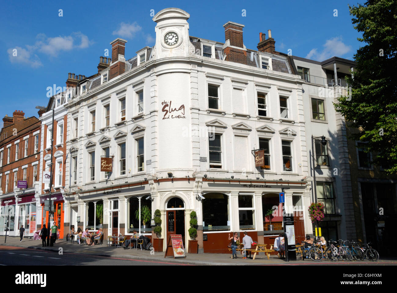 Die Schnecke und Salat Pub/Bar in Upper Street, Islington, London, England Stockfoto