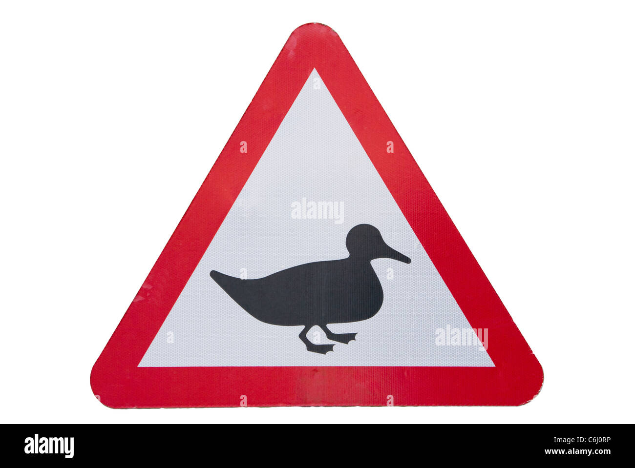 Achtung Enten Kreuzung Zeichen UK Verkehrszeichen Stockfoto