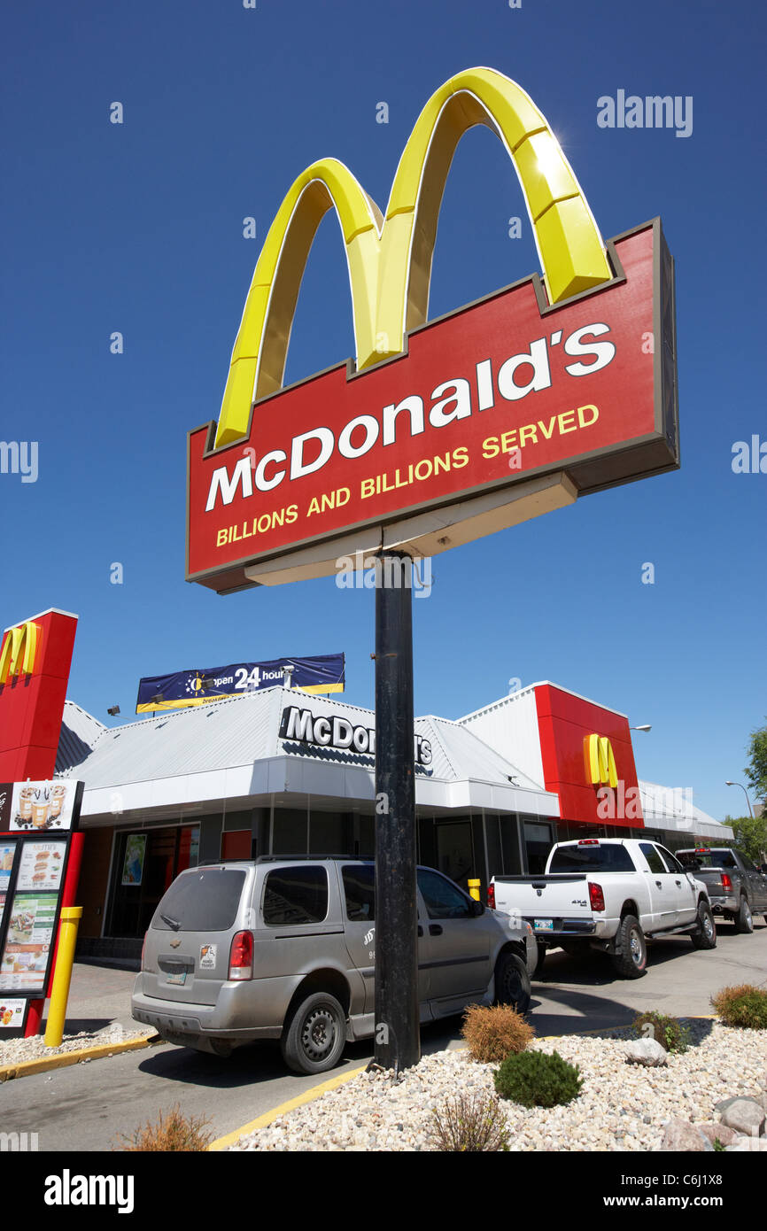 McDonalds durchfahren Restaurant Winnipeg Manitoba Kanada Stockfoto
