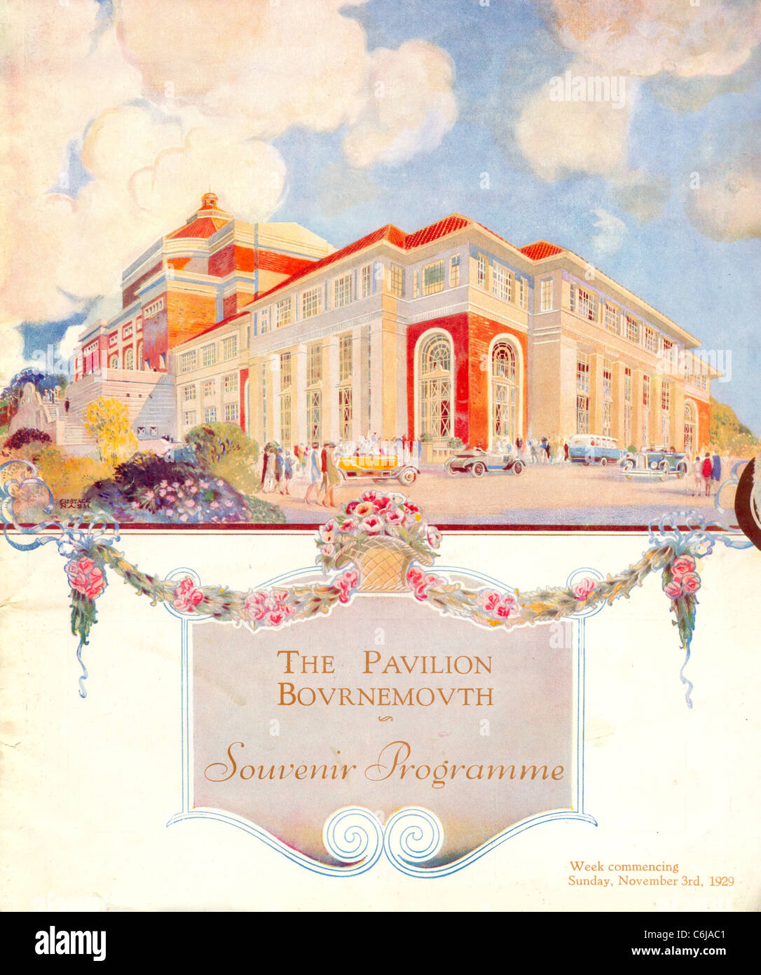 Souvenir-Programm für The Pavilion, Bournemouth Stockfoto
