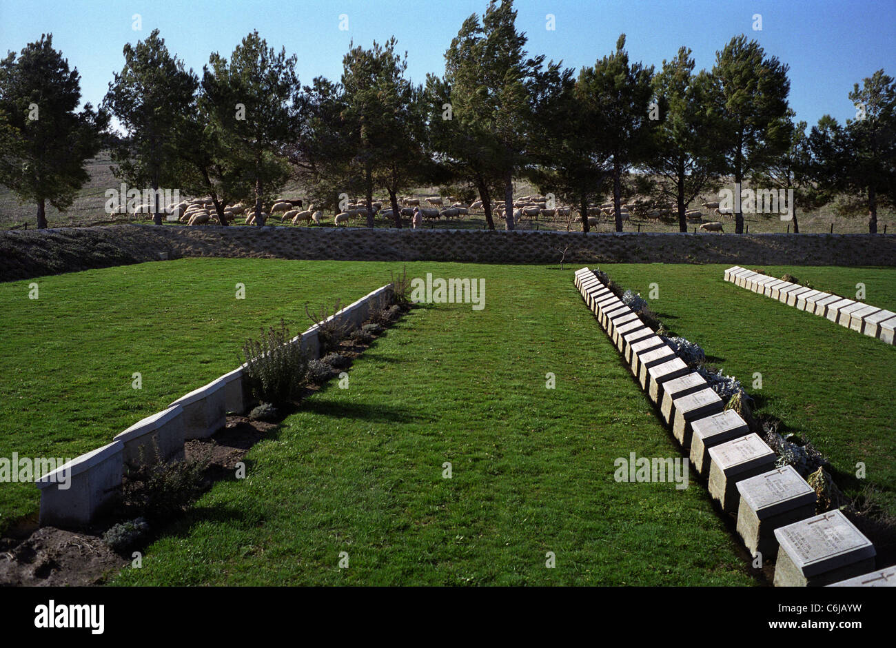 Lancashire Landung Friedhof, Gallipoli Schlachtfeld Türkei 1915-Kampagne. Verwaltet von Commonwealth War Graves Commission. Stockfoto