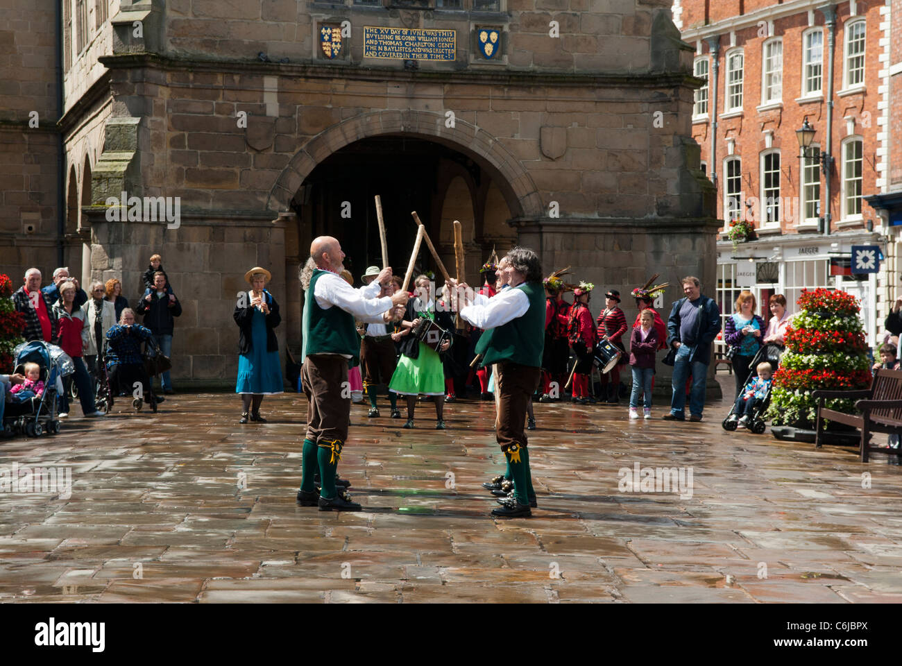 Shrewsbury Morris Dancers, Shrewsbury, Shropshire, England. Stockfoto