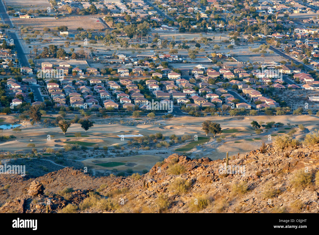 Gehäuse von Ballungszentren in Phoenix, Arizona, USA Stockfoto