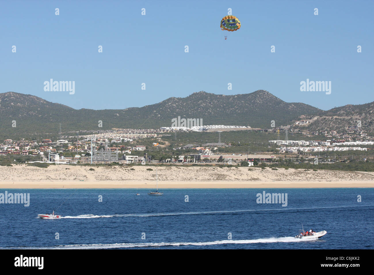 Parasailing - Cabo San Lucas, Mexiko Stockfoto